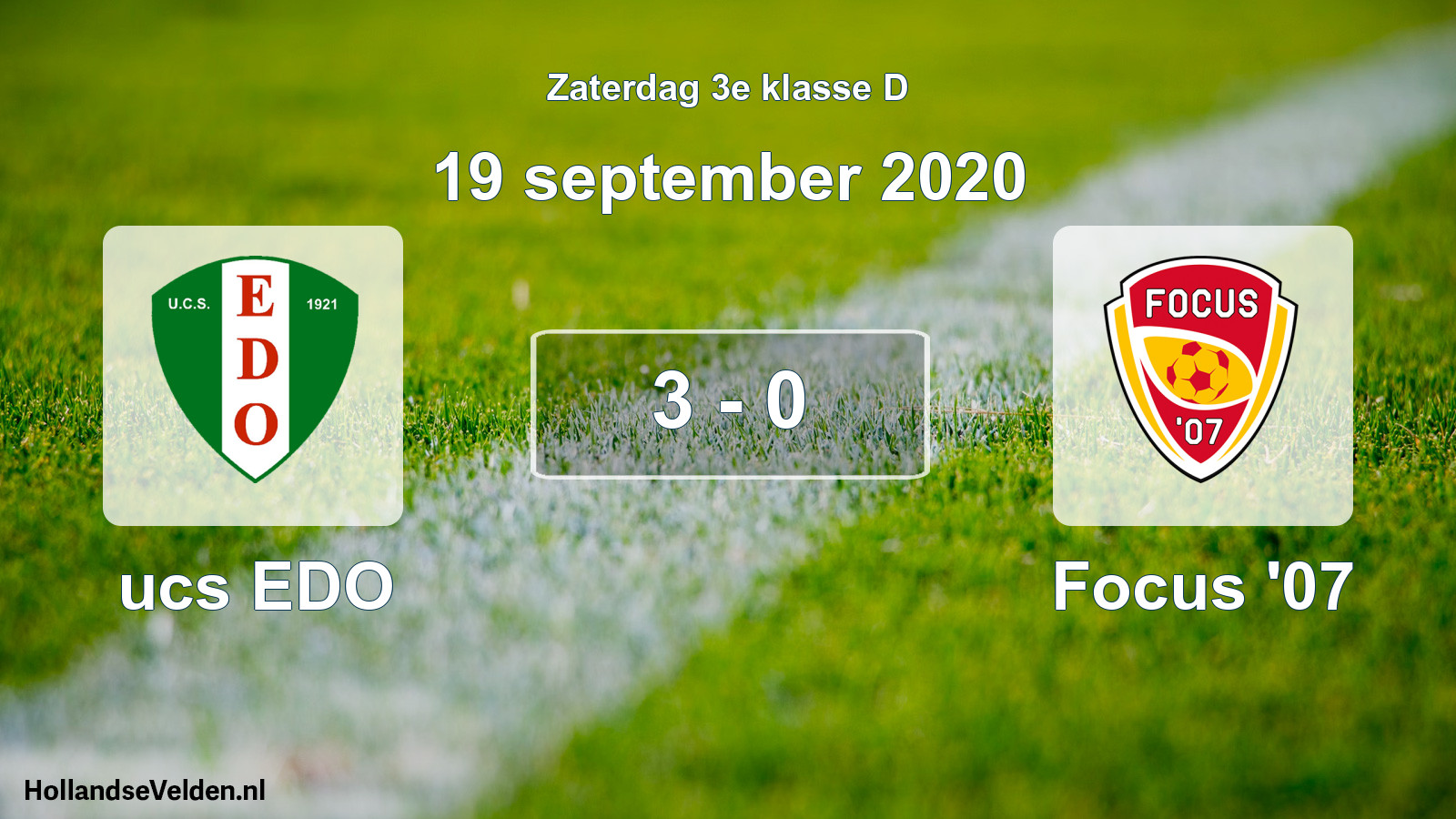 Total number of matches played: ucs EDO - Focus '07 3 - 0 (19 September 2020)
