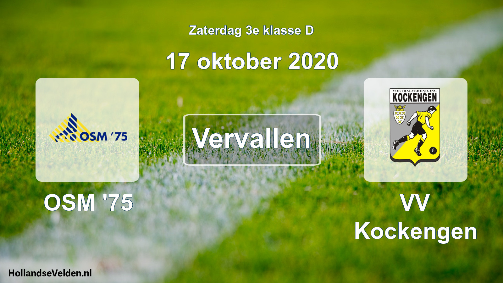Scheduled Match: OSM '75 - VV Kockengen (17 October 2020)
