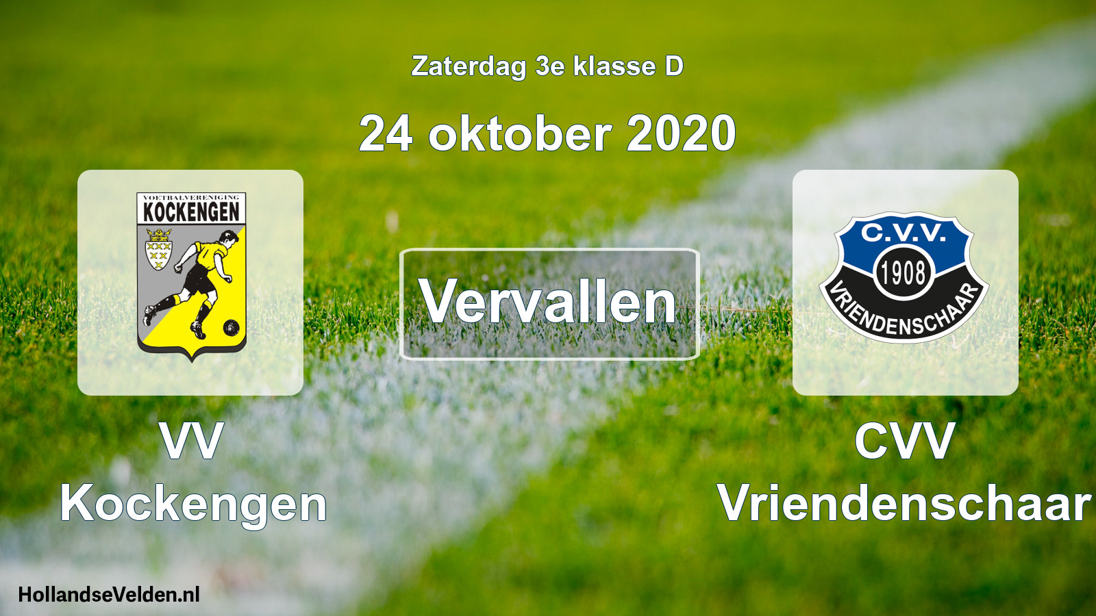 Scheduled Match: VV Kockengen - CVV Vriendenschaar (24 October 2020)