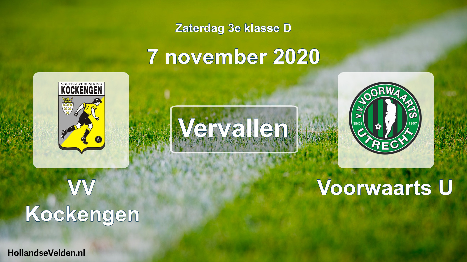 Scheduled Match: VV Kockengen - Voorwaarts U (7 November 2020)