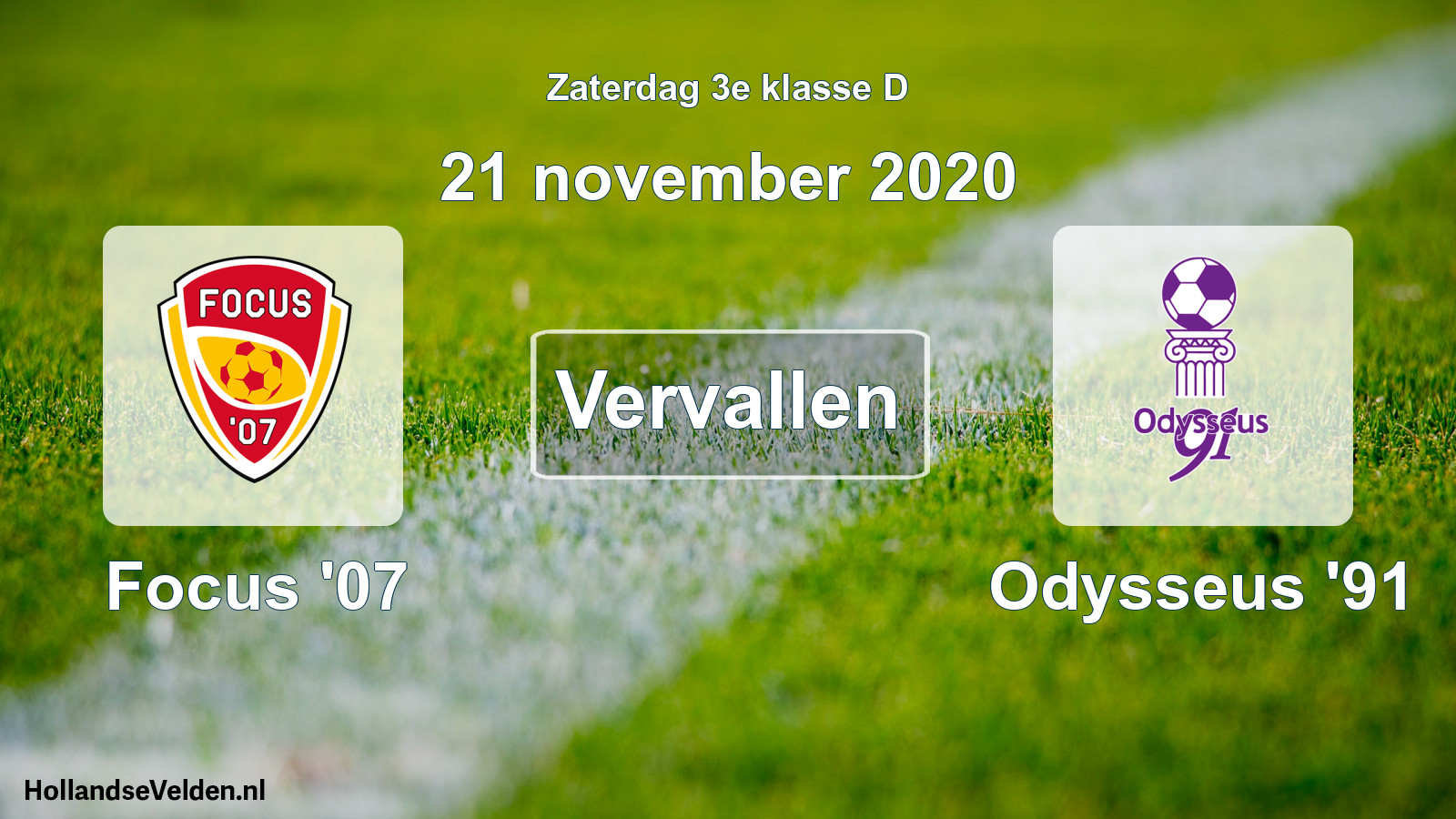 Scheduled Match: Focus '07 - Odysseus '91 (21 November 2020)