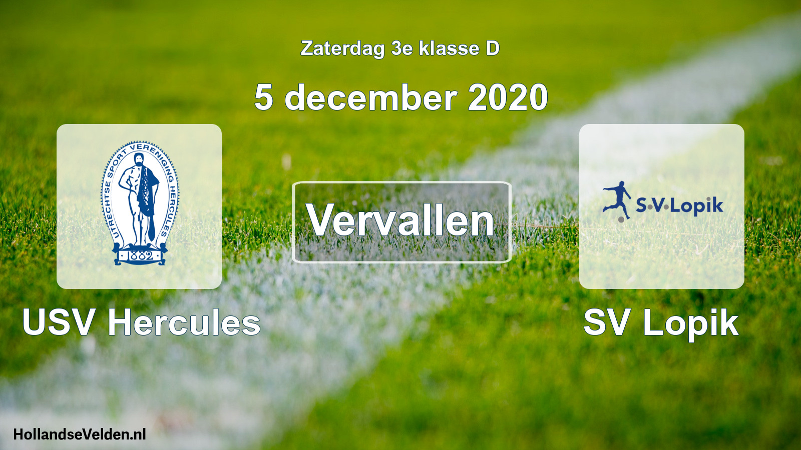 Scheduled Match: USV Hercules - SV Lopik (5 December 2020)