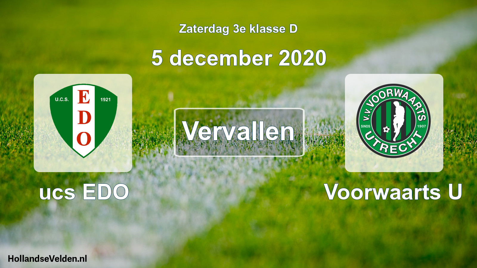 Scheduled Match: ucs EDO - Voorwaarts U (5 December 2020)