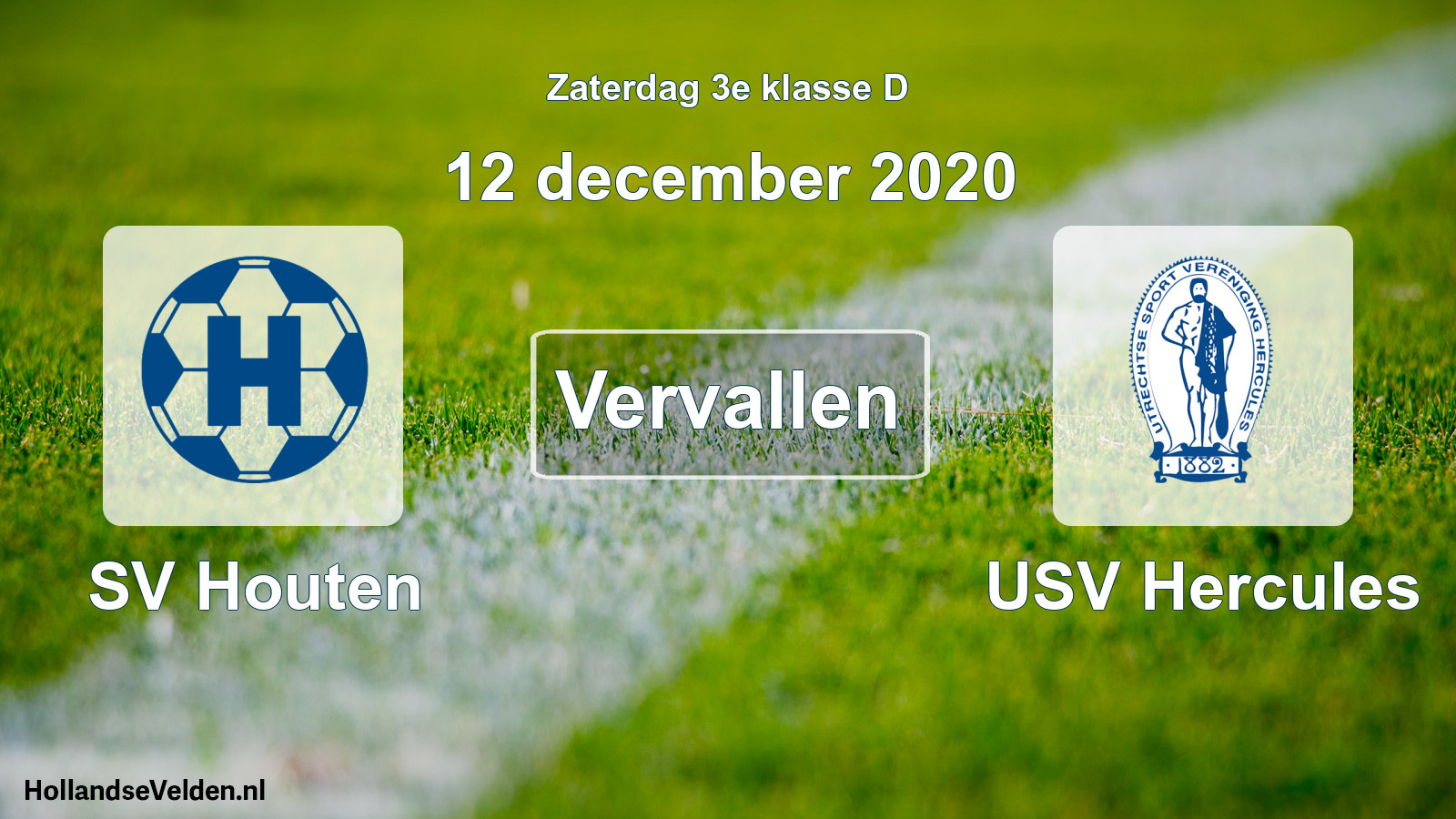 Scheduled Match: SV Houten - USV Hercules (12 December 2020)