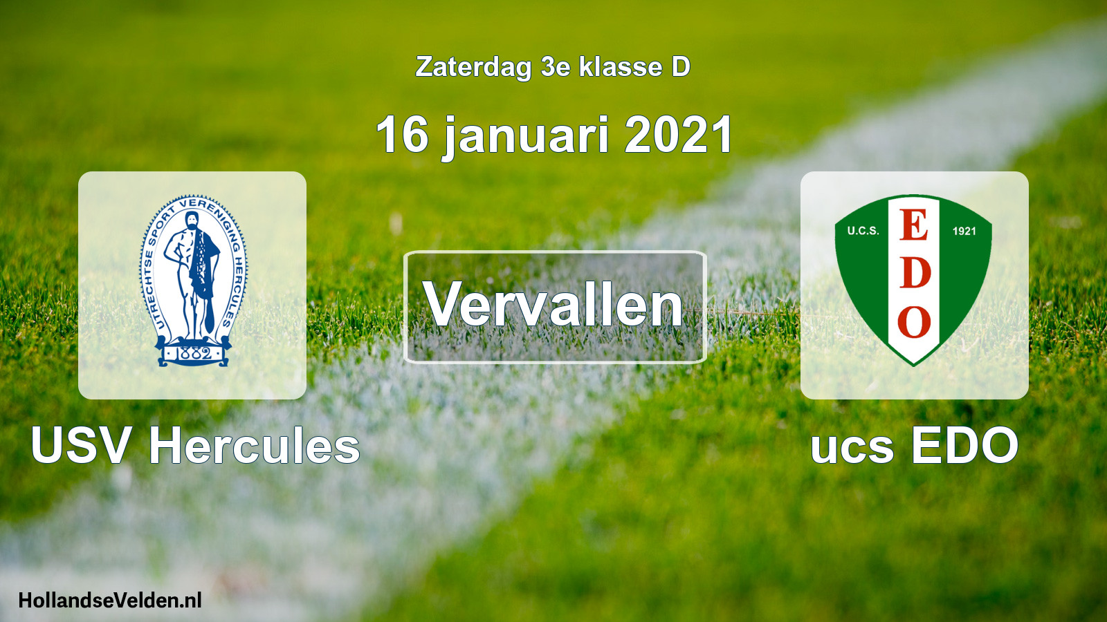 Scheduled Match: USV Hercules - ucs EDO (16 January 2021)