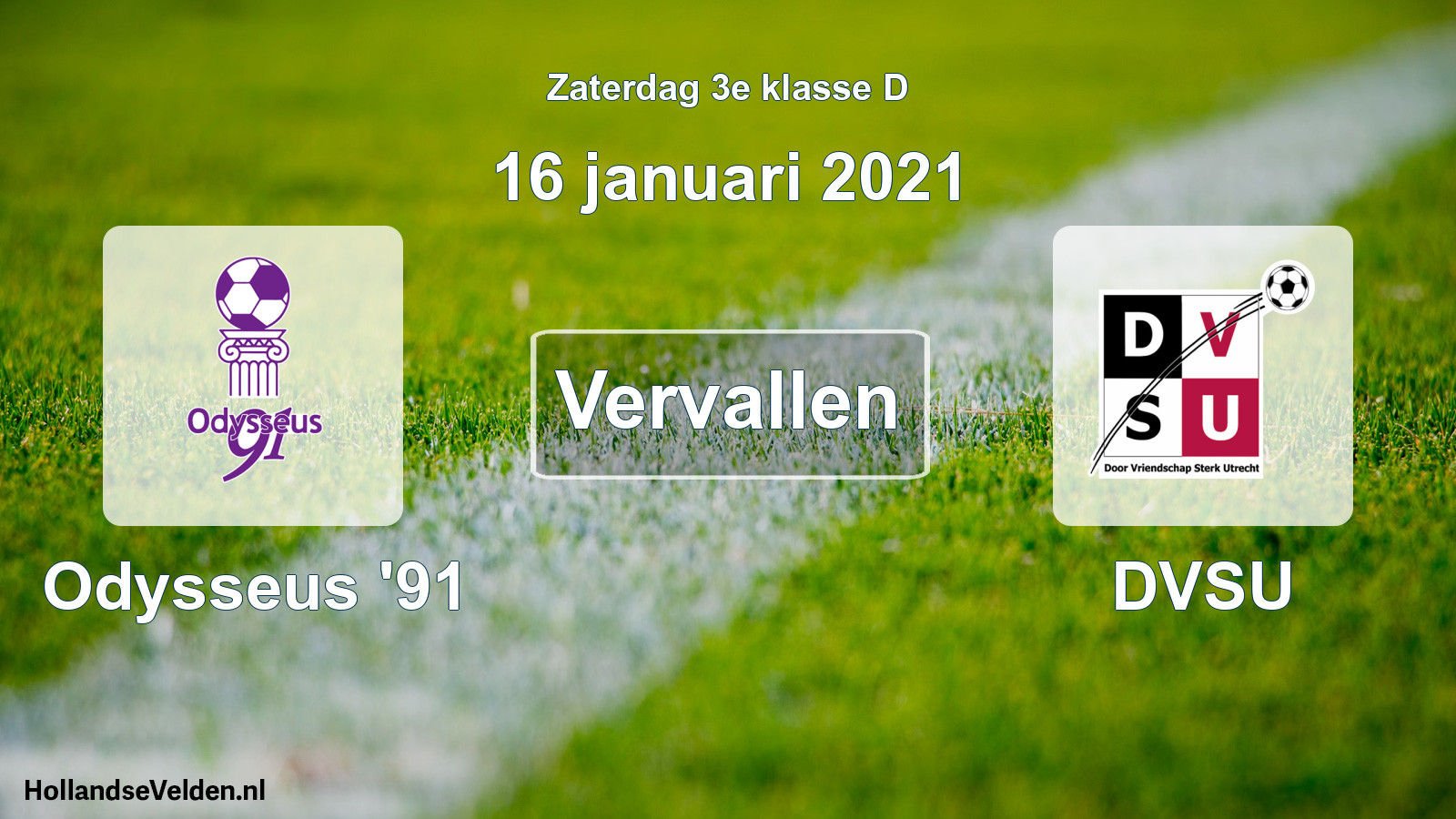 Scheduled Match: Odysseus '91 - DVSU (16 January 2021)