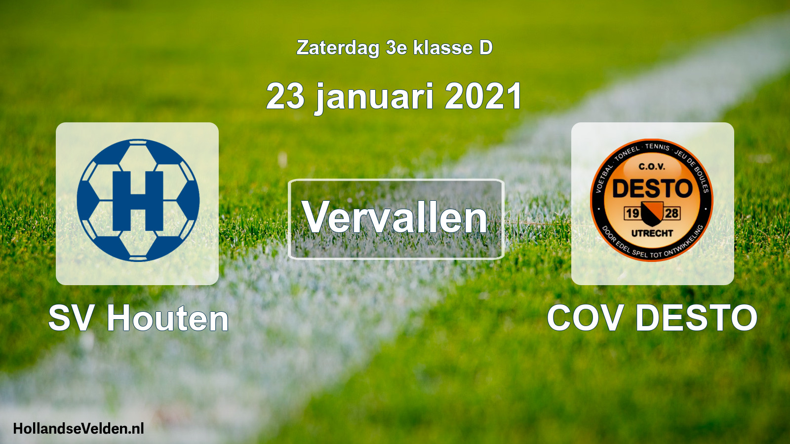 Scheduled Match: SV Houten - COV DESTO (23 January 2021)