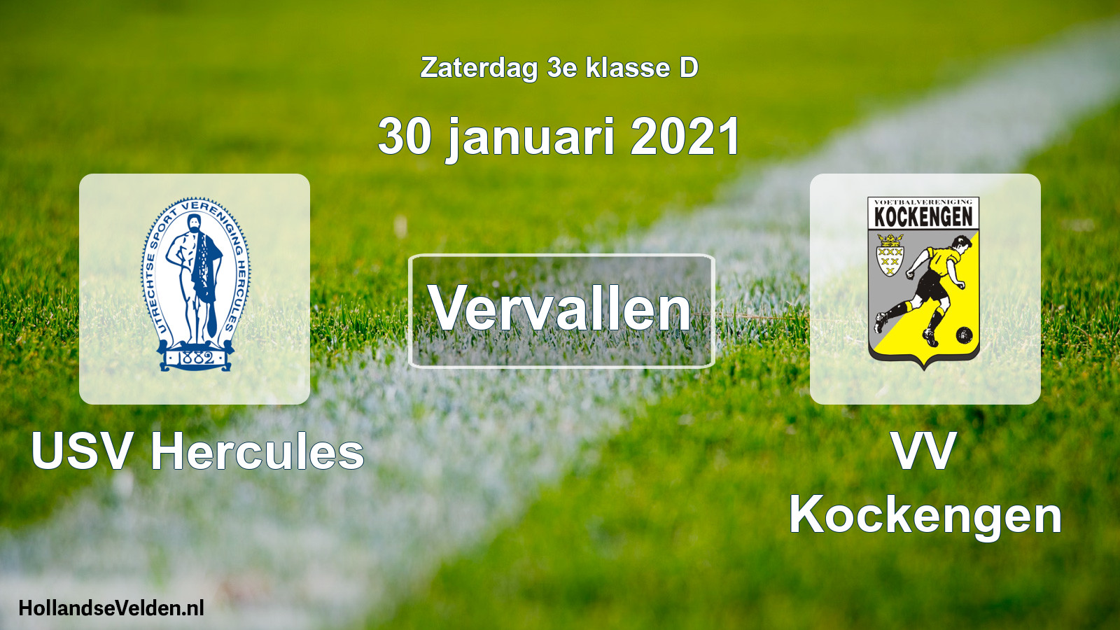 Scheduled Match: USV Hercules - VV Kockengen (30 January 2021)