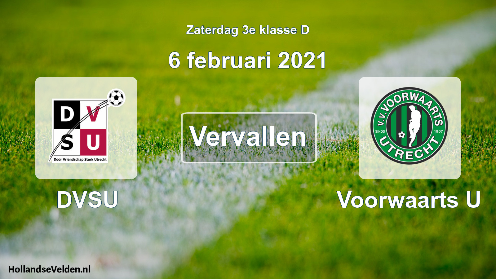 Scheduled Match: DVSU - Voorwaarts U (6 February 2021)