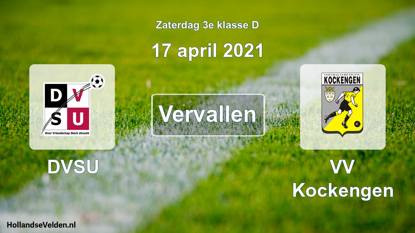 Scheduled Match: DVSU - VV Kockengen (17 April 2021)