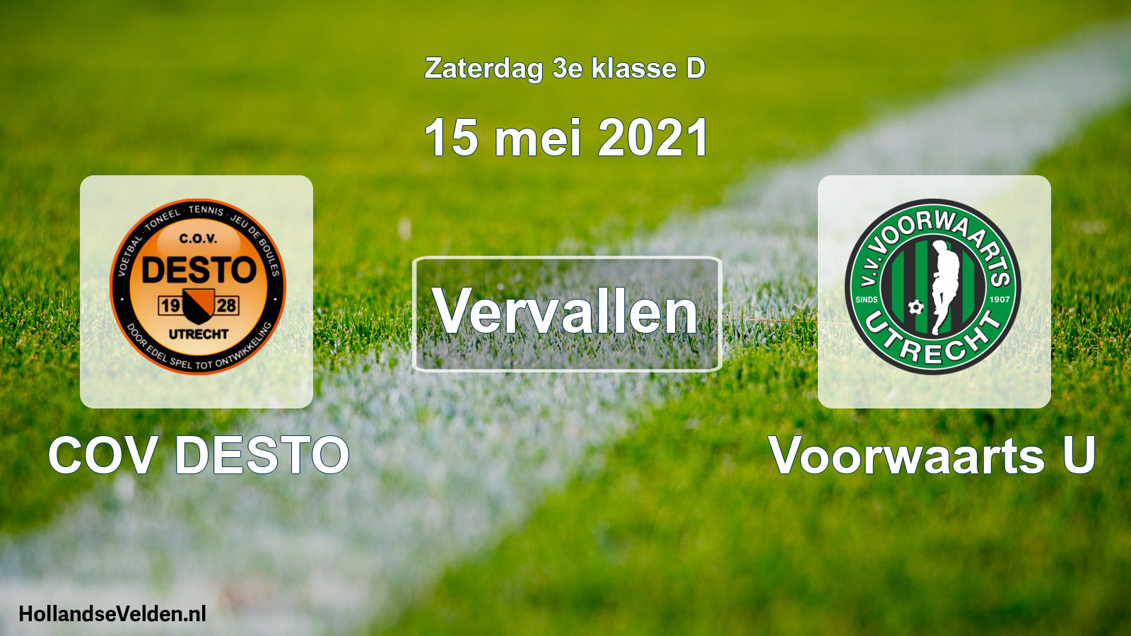 Scheduled Match: COV DESTO - Voorwaarts U (15 May 2021)
