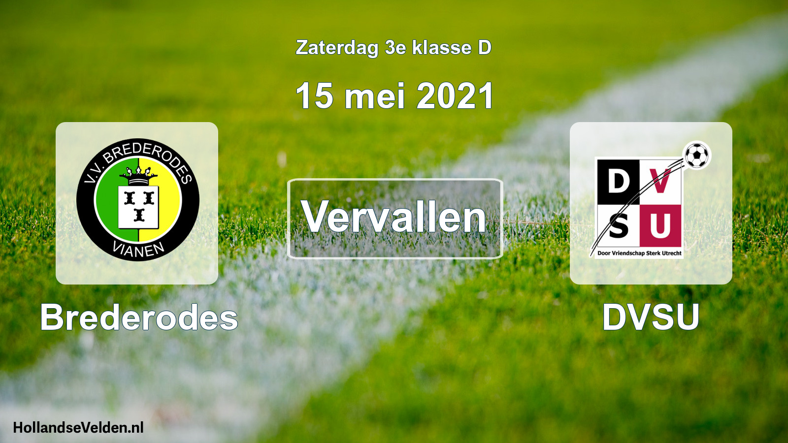 Scheduled Match: Brederodes - DVSU (15 May 2021)