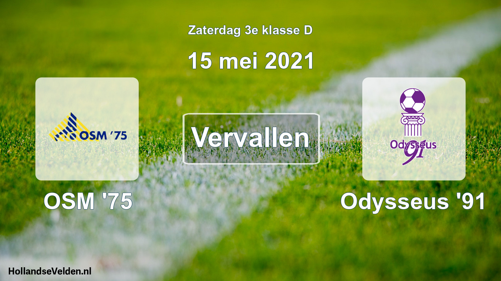 Scheduled Match: OSM '75 - Odysseus '91 (15 May 2021)