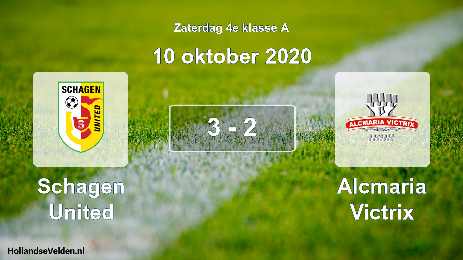 Total number of matches played: Schagen United - Alcmaria Victrix 3 - 2 (10 October 2020)