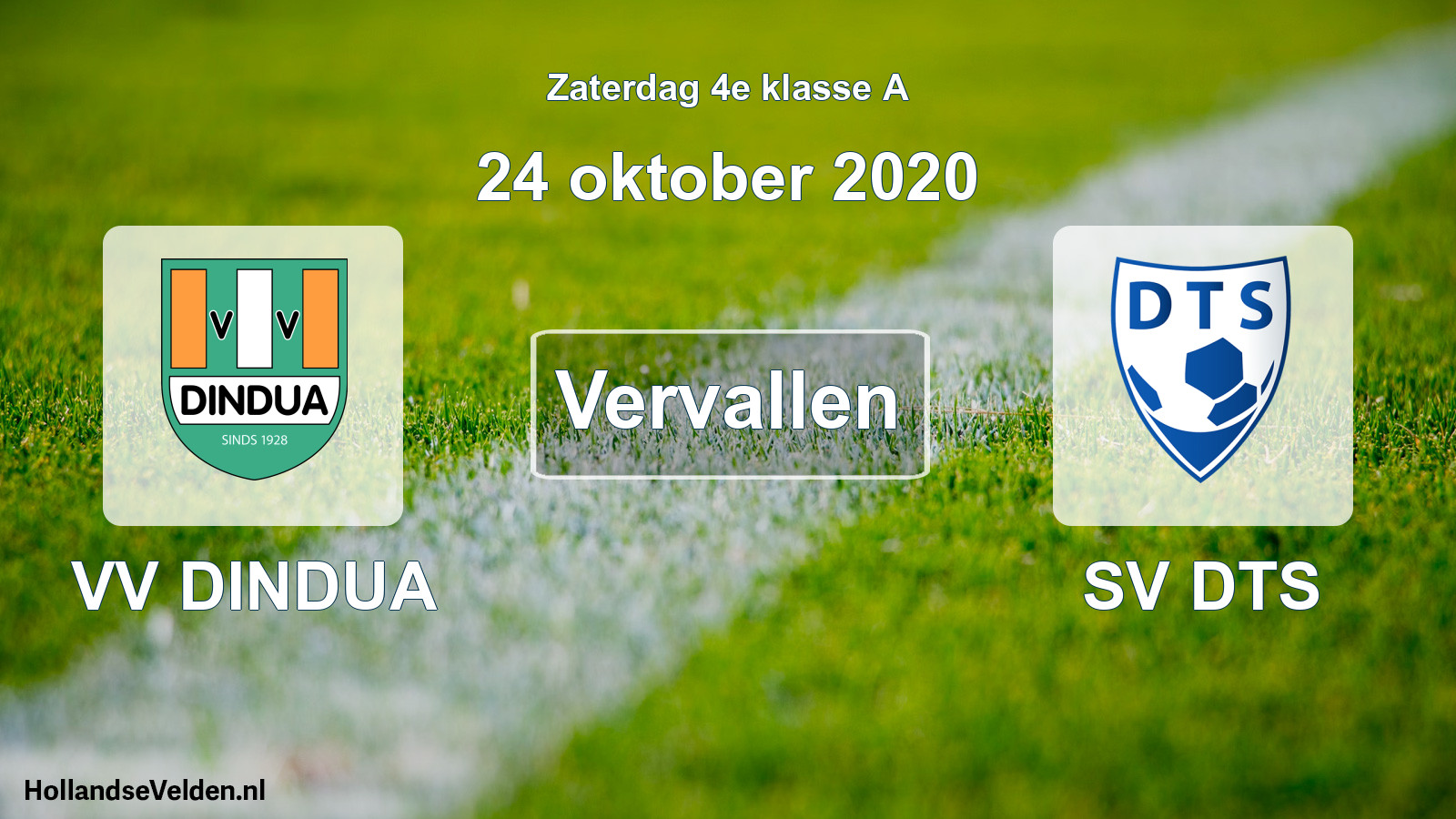 Scheduled Match: VV DINDUA - SV DTS (24 October 2020)
