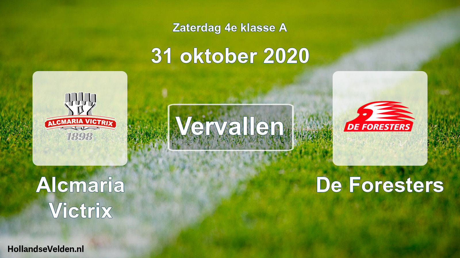 Scheduled Match: Alcmaria Victrix - De Foresters (31 October 2020)
