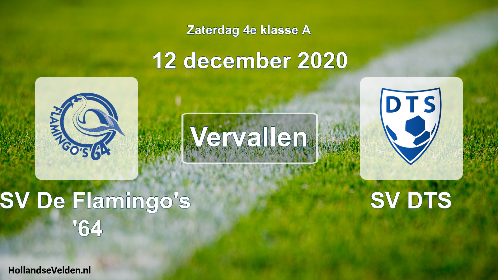 Scheduled Match: ASV De Flamingo's '64 - SV DTS (12 December 2020)