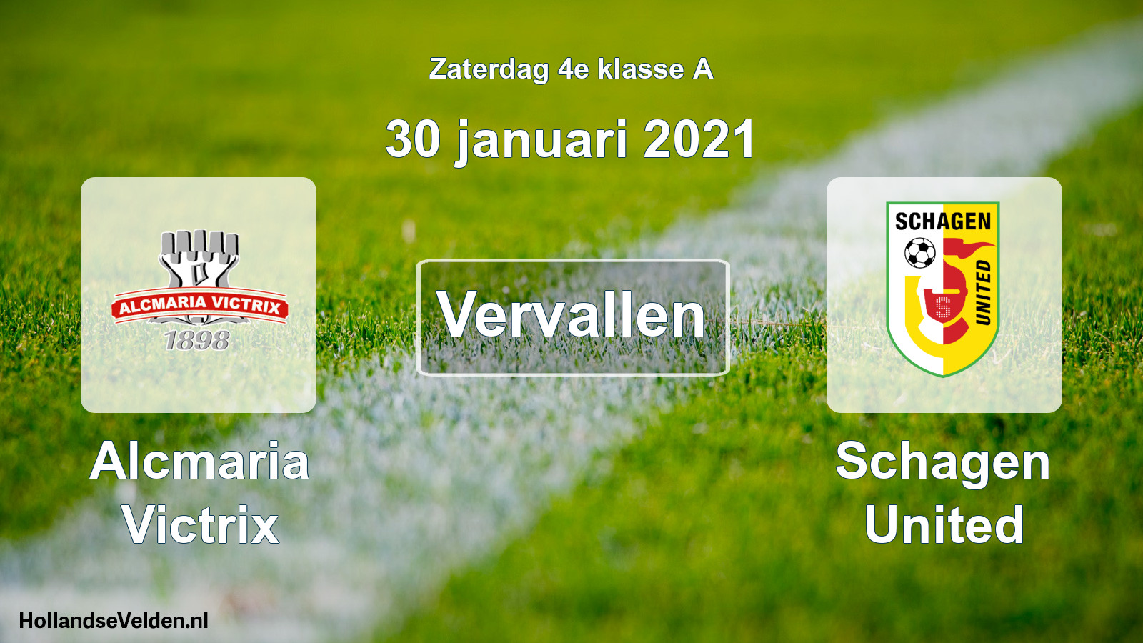 Scheduled Match: Alcmaria Victrix - Schagen United (30 January 2021)