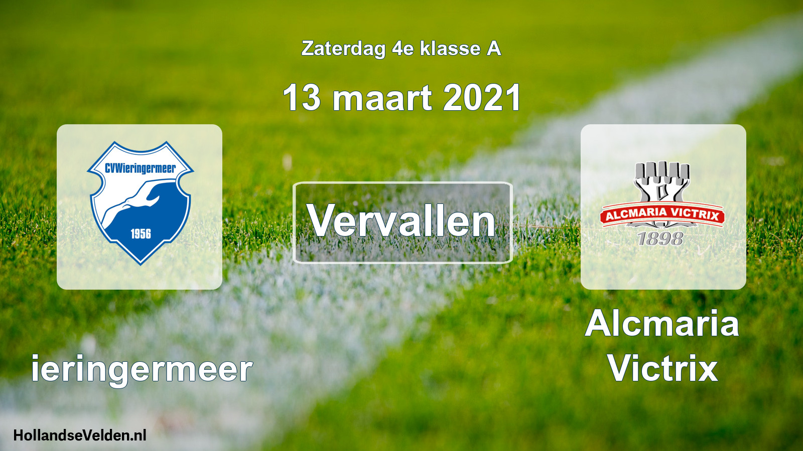 Scheduled Match: Wieringermeer - Alcmaria Victrix (13 March 2021)
