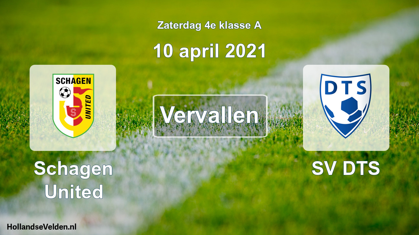 Scheduled Match: Schagen United - SV DTS (10 April 2021)