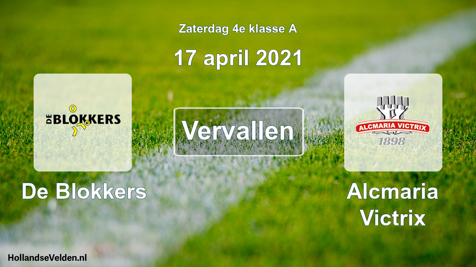 Scheduled Match: De Blokkers - Alcmaria Victrix (17 April 2021)