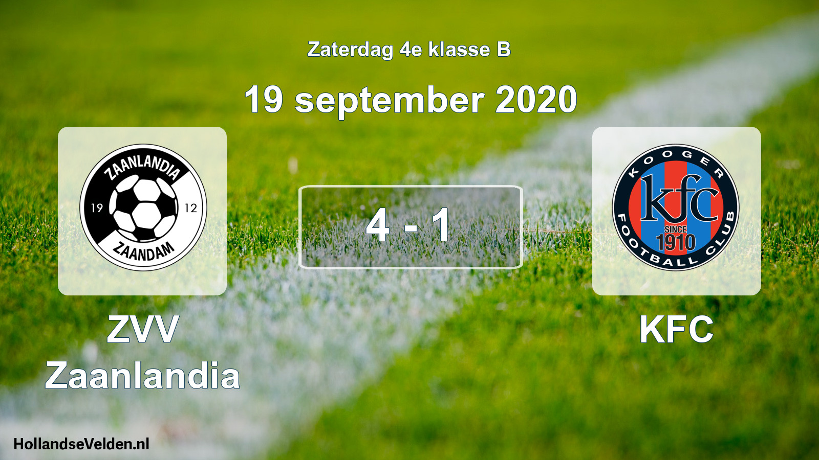 Total number of matches played: ZVV Zaanlandia - KFC 4 - 1 (19 September 2020)