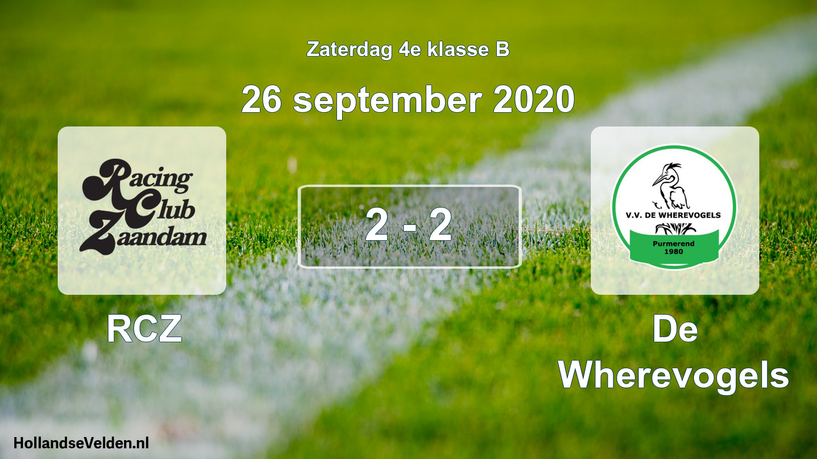 Total number of matches played: RCZ - De Wherevogels 2 - 2 (26 September 2020)