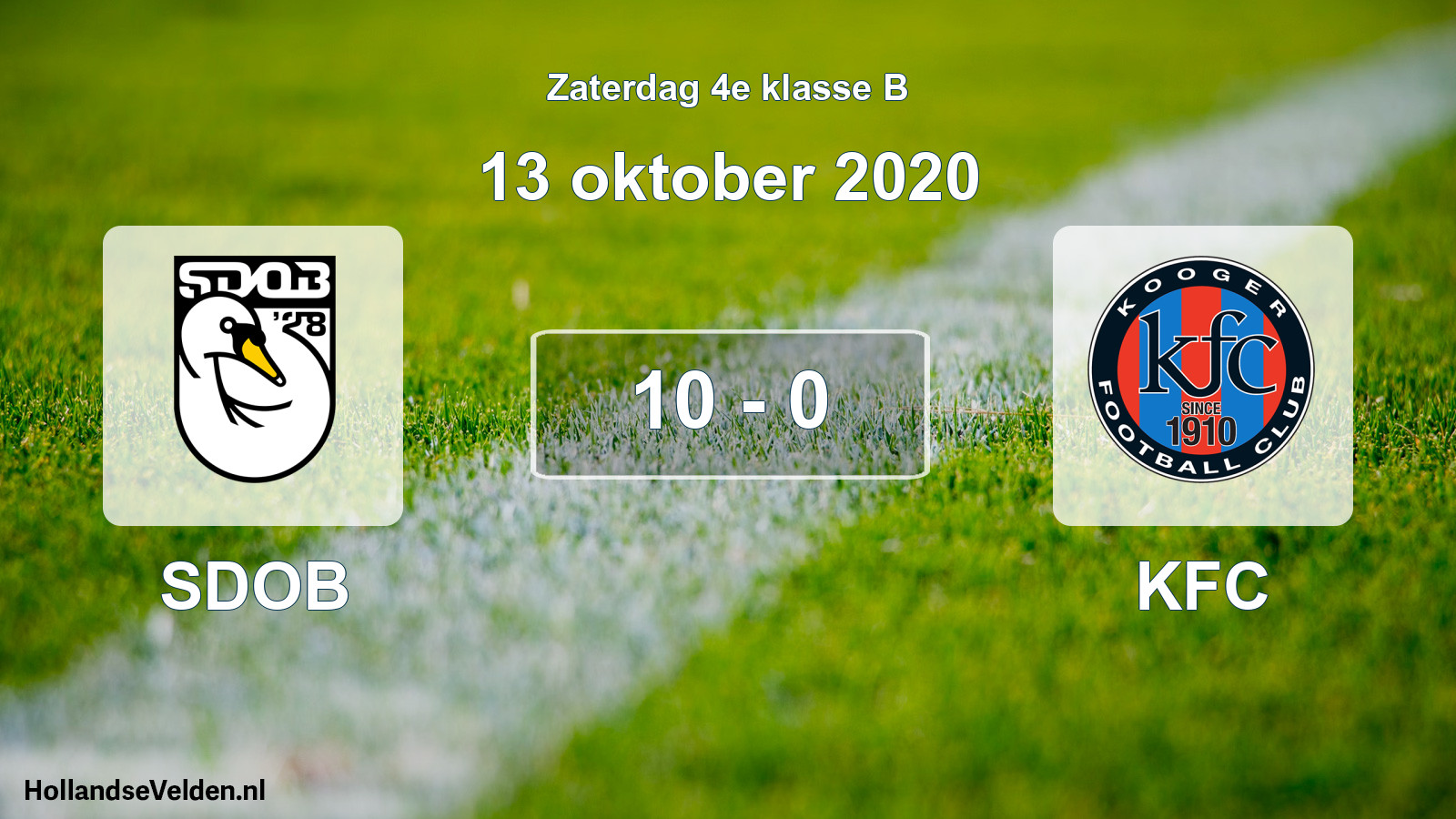 Total number of matches played: SDOB - KFC 10 - 0 (13 October 2020)