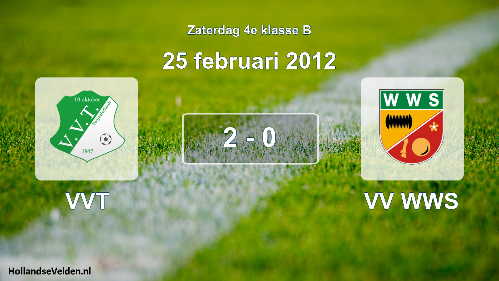 Total number of matches played: VVT - VV WWS 2 - 0 (25 February 2012)
