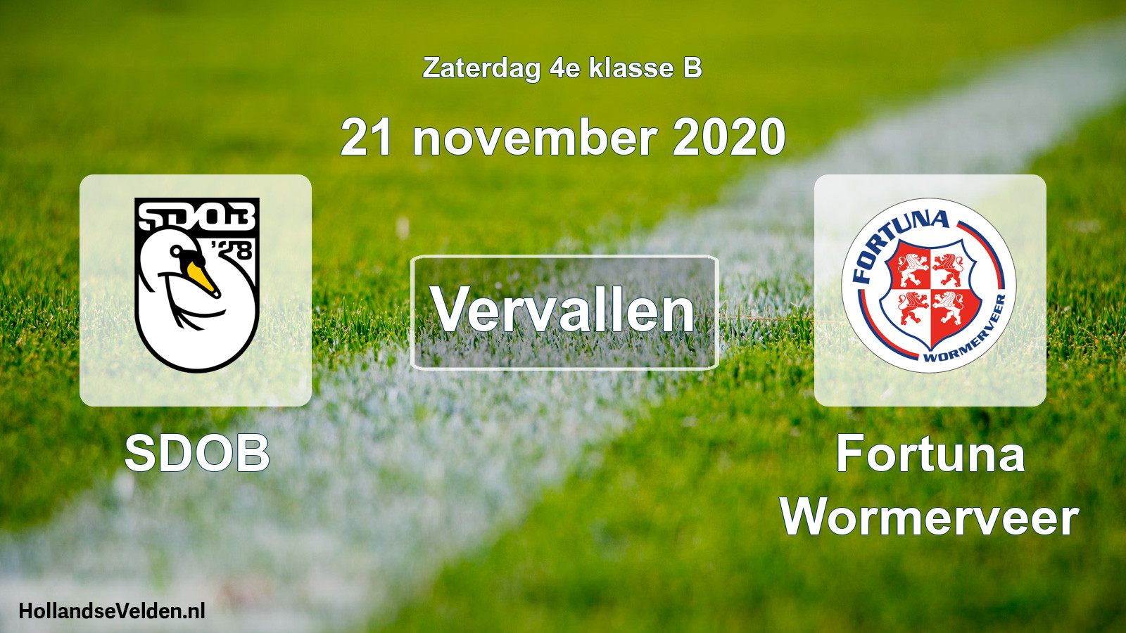 Scheduled Match: SDOB - Fortuna Wormerveer (21 November 2020)
