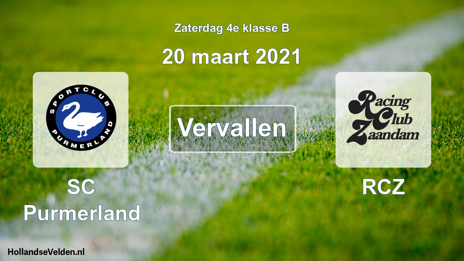 Scheduled Match: SC Purmerland - RCZ (20 March 2021)