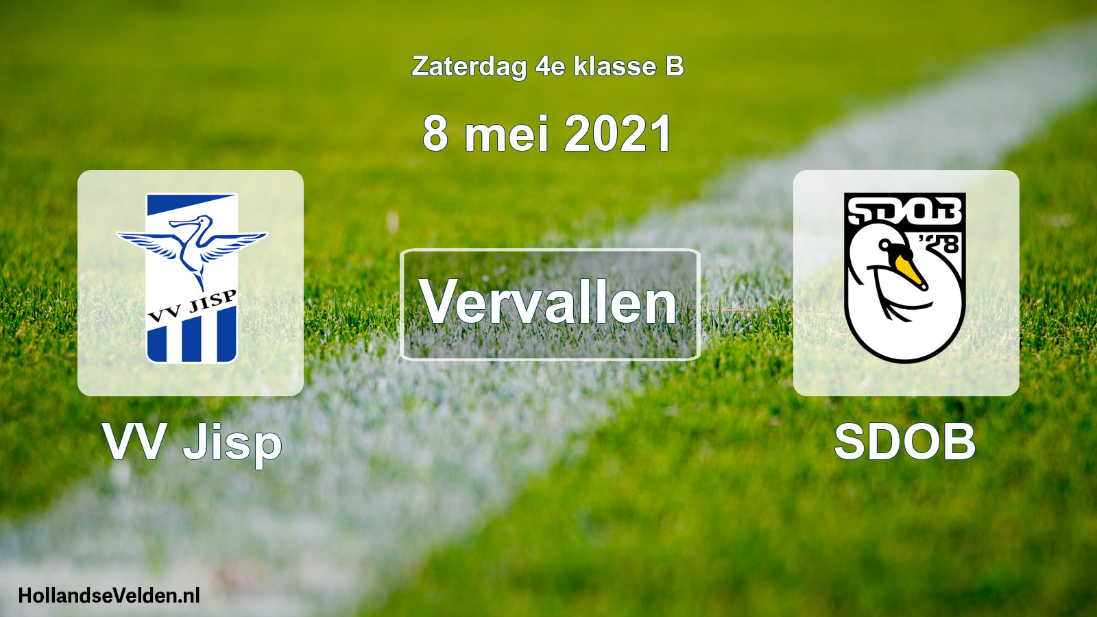 Scheduled Match: VV Jisp - SDOB (8 May 2021)