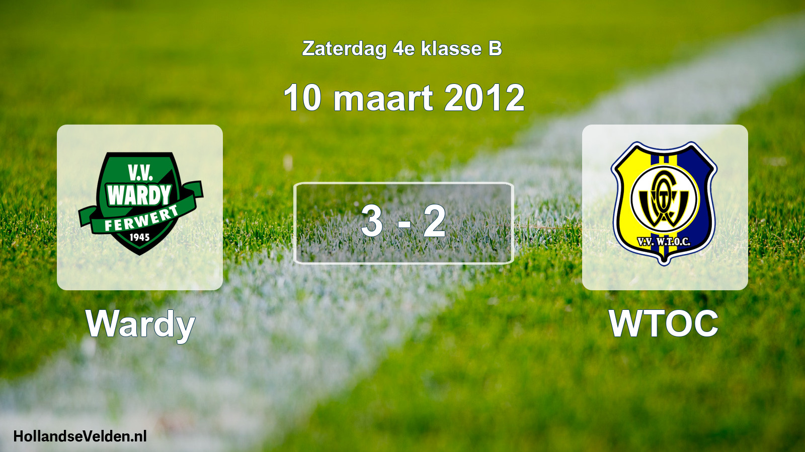 Total number of matches played: Wardy - WTOC 3 - 2 (10 March 2012)