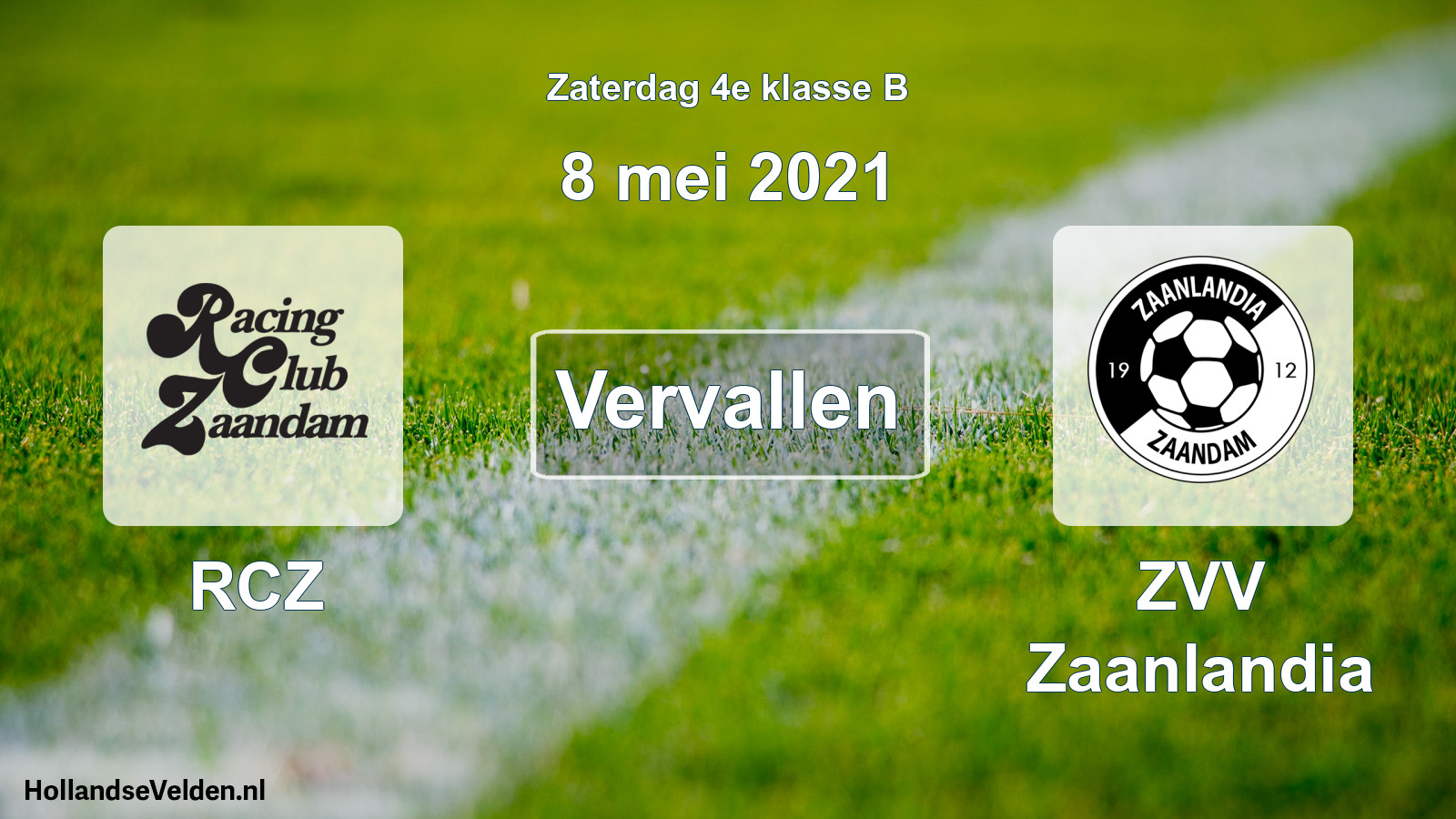 Scheduled Match: RCZ - ZVV Zaanlandia (8 May 2021)