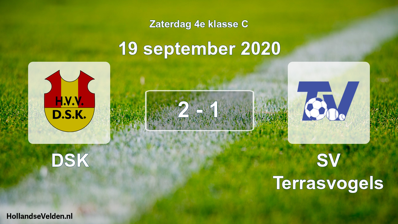 Total number of matches played: DSK - SV Terrasvogels 2 - 1 (19 September 2020)