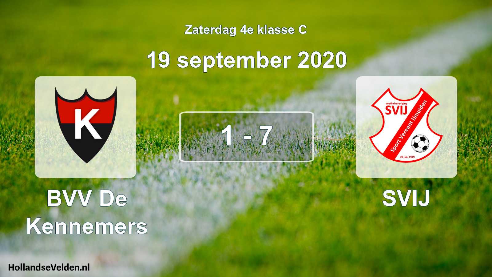 Total number of matches played: BVV De Kennemers - SVIJ 1 - 7 (19 September 2020)