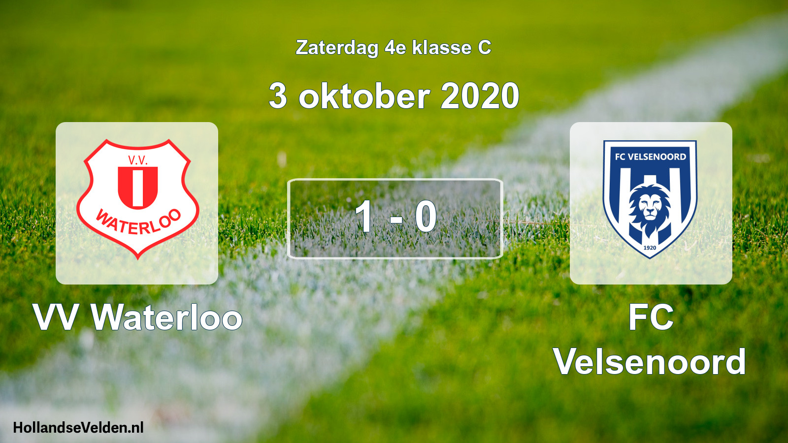 Total number of matches played: VV Waterloo - FC Velsenoord 1 - 0 (3 October 2020)