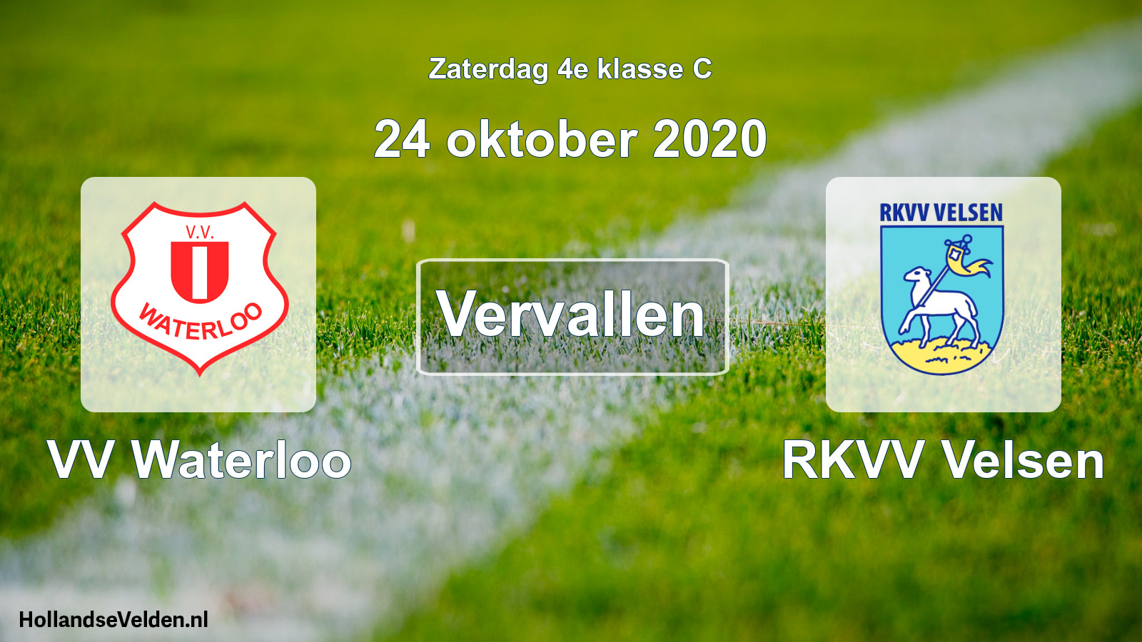 Scheduled Match: VV Waterloo - RKVV Velsen (24 October 2020)