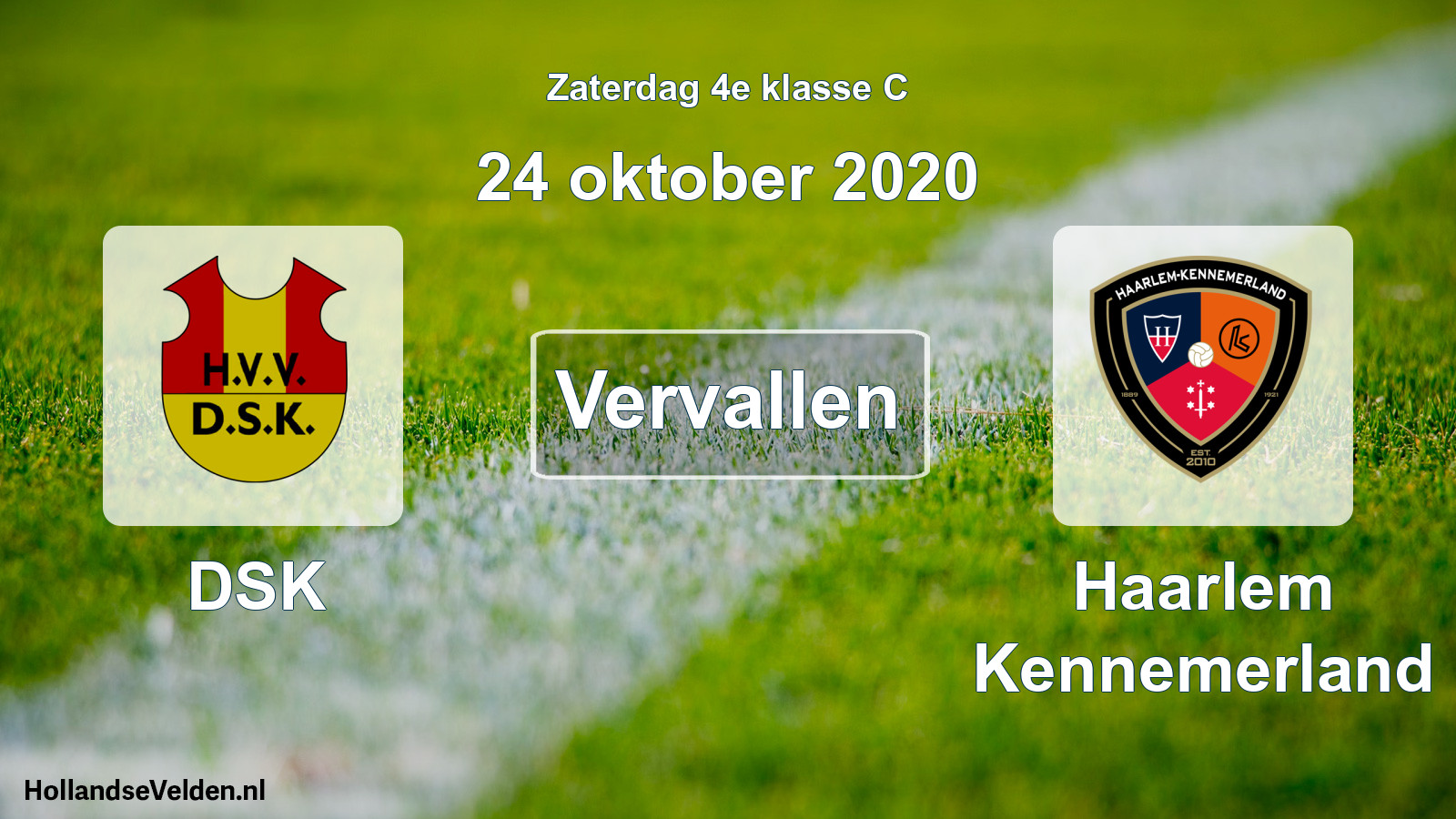 Scheduled Match: DSK - Haarlem Kennemerland (24 October 2020)