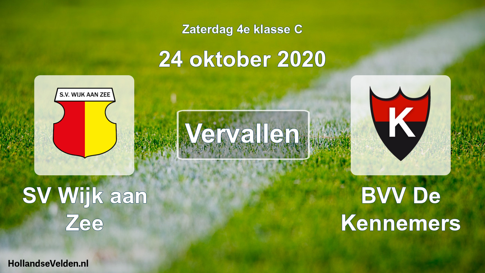 Scheduled Match: SV Wijk aan Zee - BVV De Kennemers (24 October 2020)