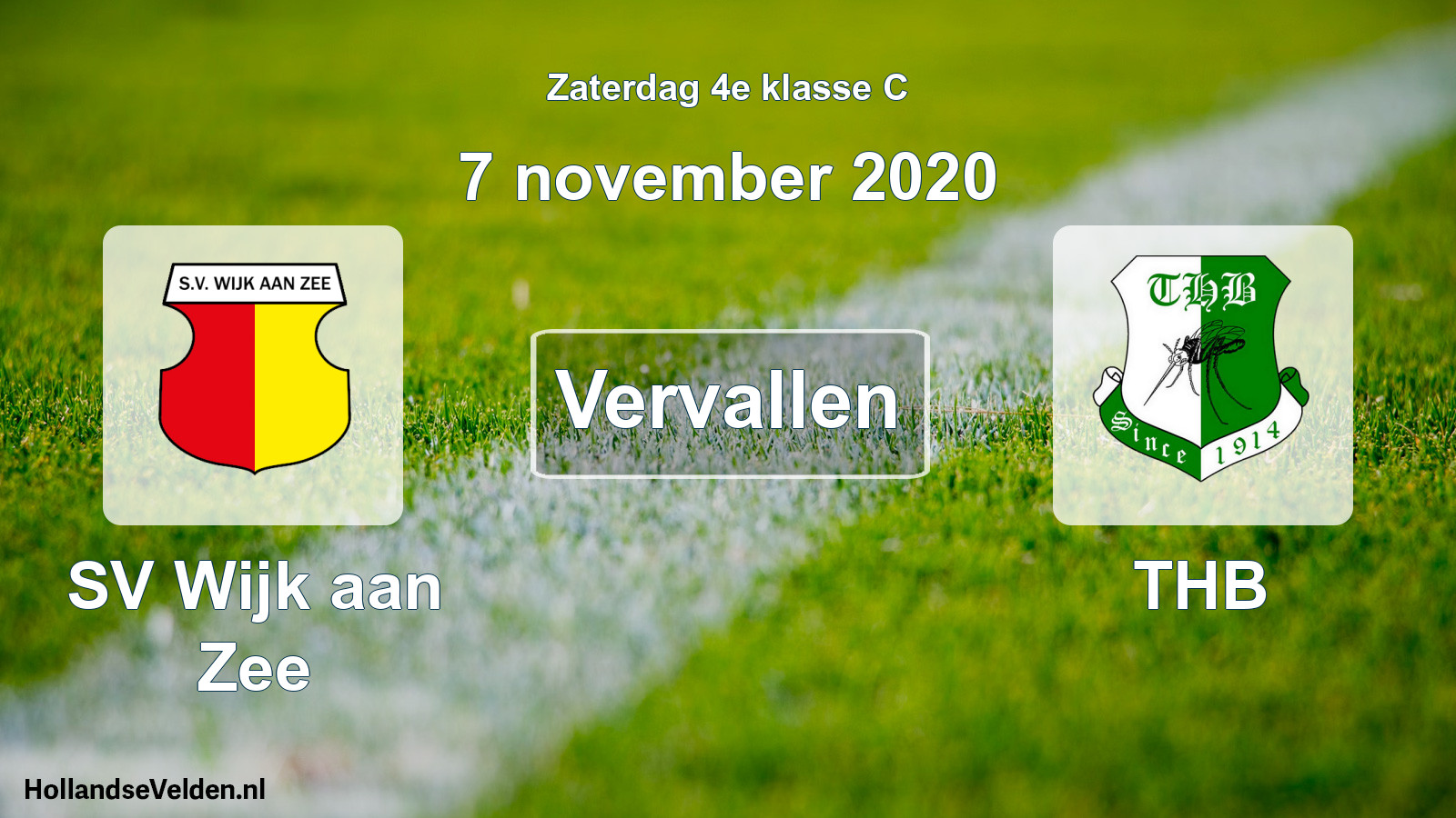 Scheduled Match: SV Wijk aan Zee - THB (7 November 2020)