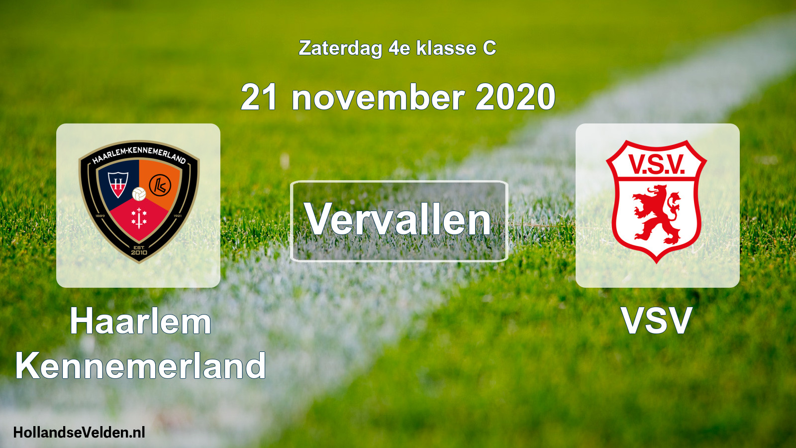 Scheduled Match: Haarlem Kennemerland - VSV (21 November 2020)