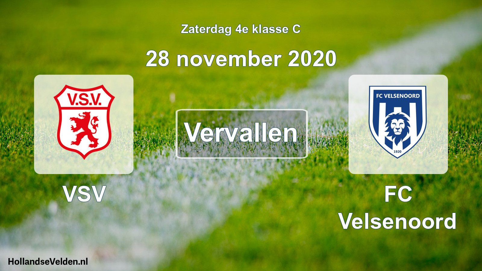 Scheduled Match: VSV - FC Velsenoord (28 November 2020)