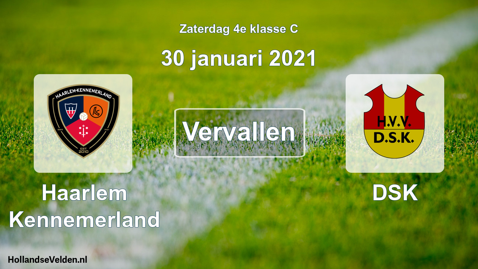 Scheduled Match: Haarlem Kennemerland - DSK (30 January 2021)