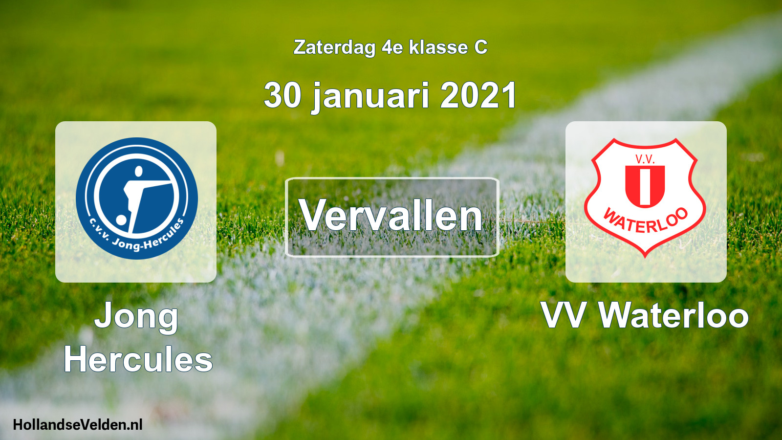 Scheduled Match: Jong Hercules - VV Waterloo (30 January 2021)