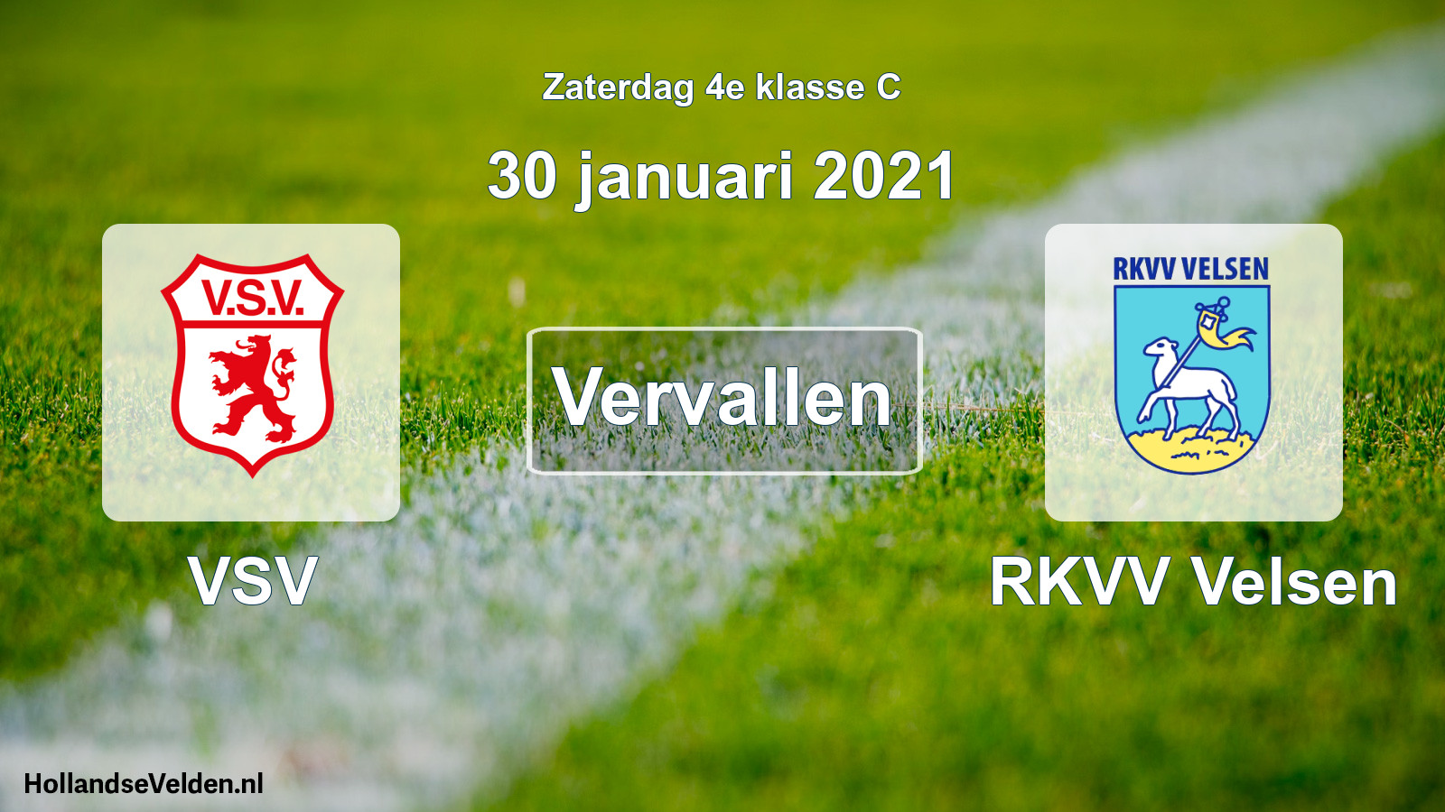 Scheduled Match: VSV - RKVV Velsen (30 January 2021)