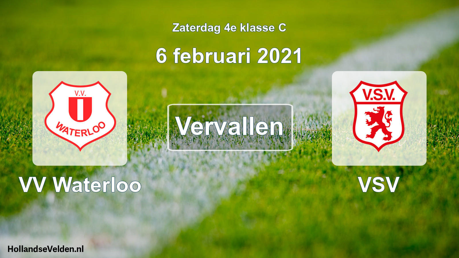 Scheduled Match: VV Waterloo - VSV (6 February 2021)