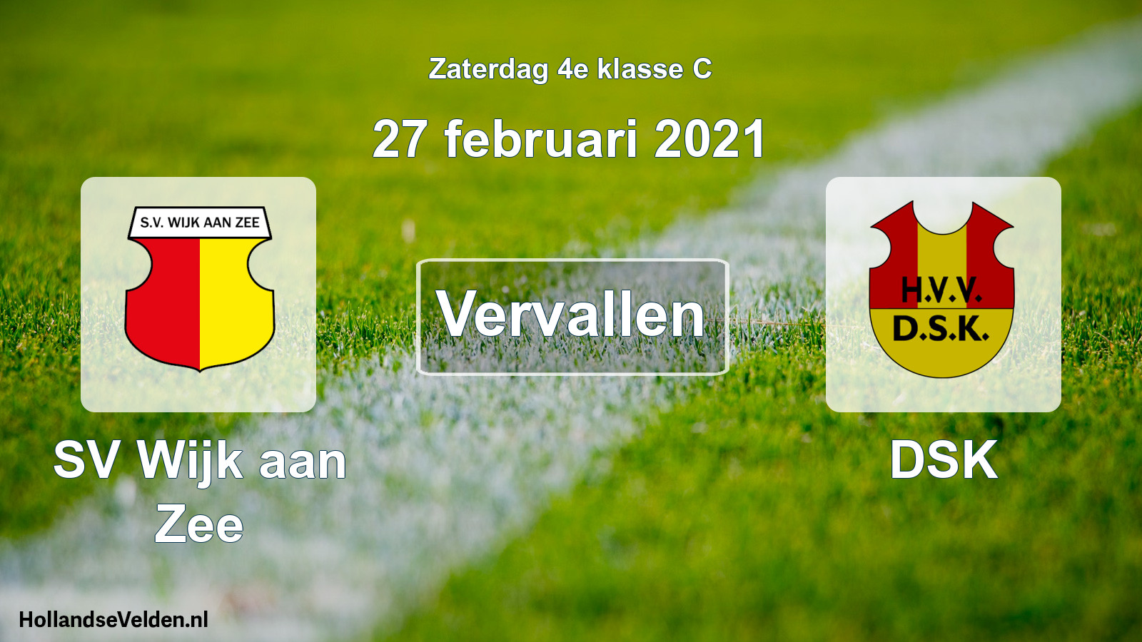 Scheduled Match: SV Wijk aan Zee - DSK (27 February 2021)