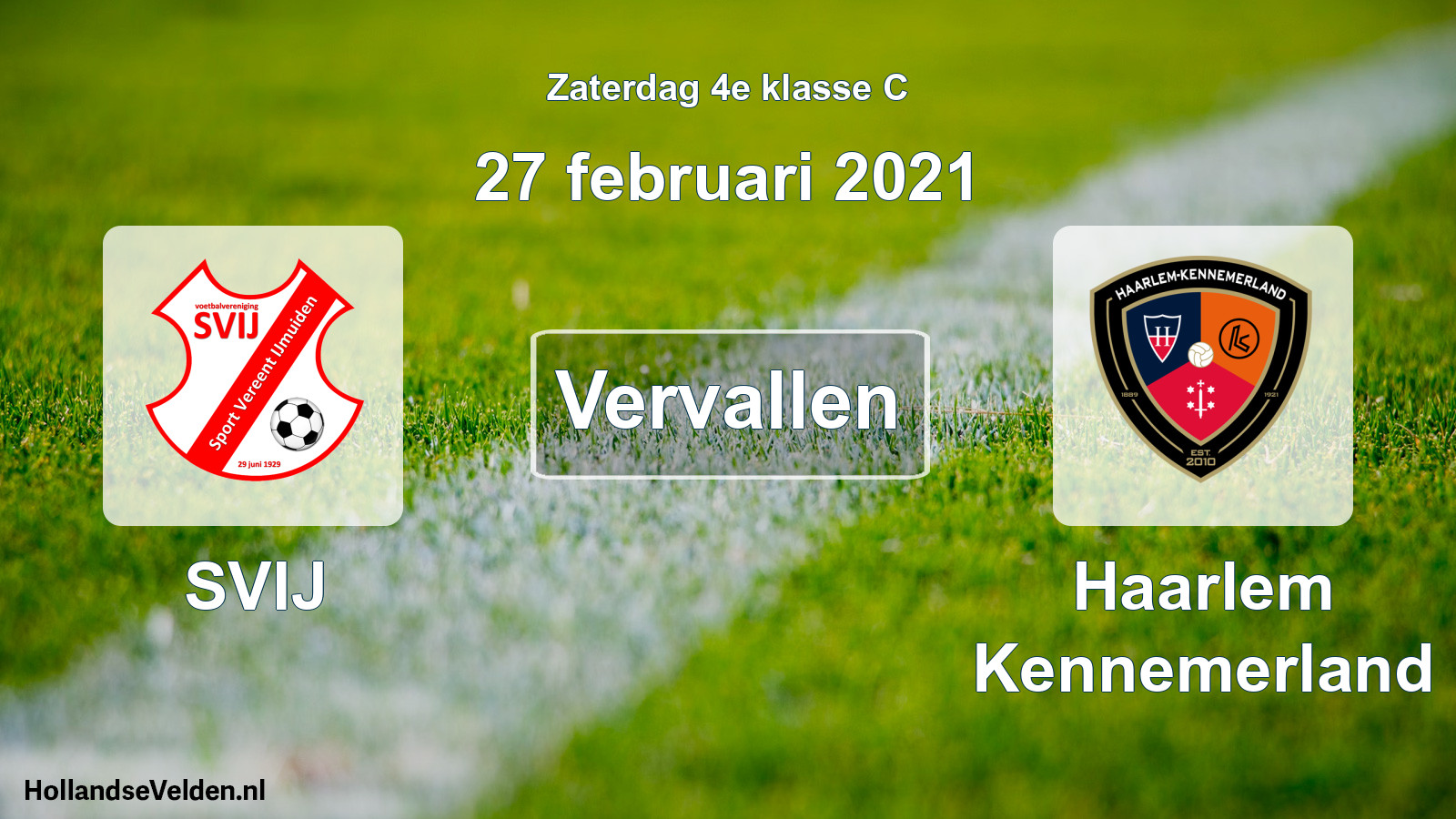 Scheduled Match: SVIJ - Haarlem Kennemerland (27 February 2021)