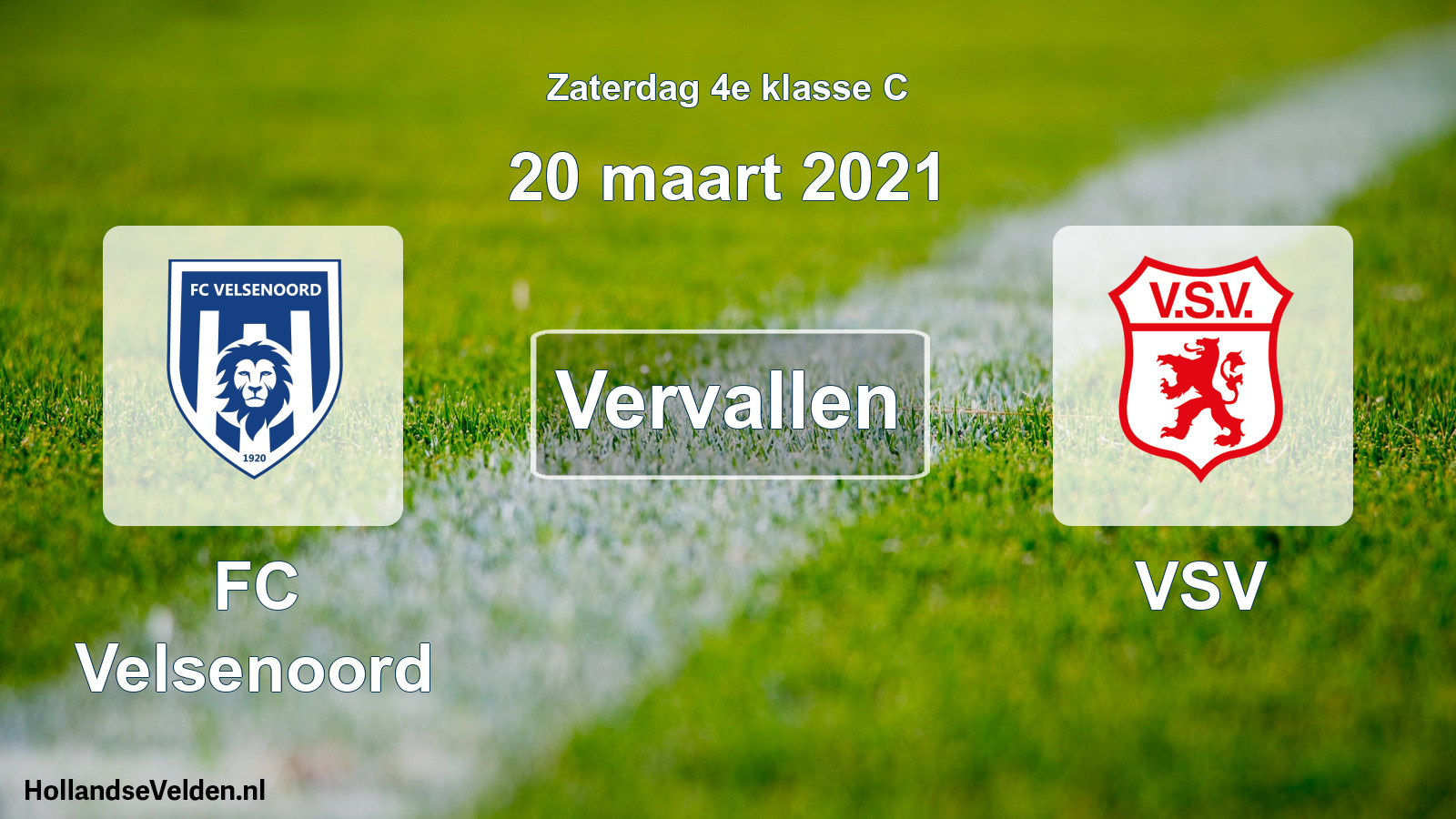 Scheduled Match: FC Velsenoord - VSV (20 March 2021)